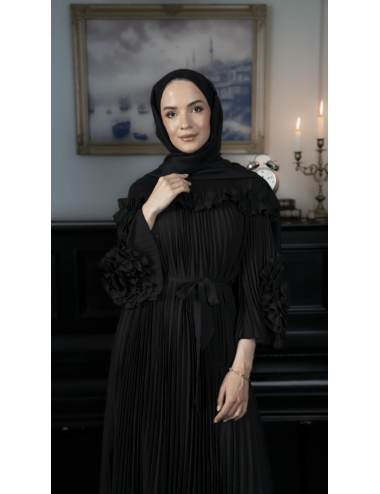 Saray Gülü Siyah Elbise