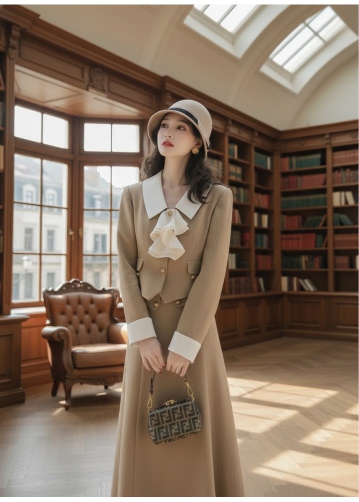 Fransız Moda Aristokrat Tarzı İkili Takım