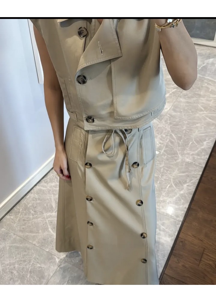 Trençkot Etek - Yelek Takım