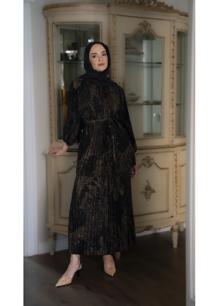 Pileli Pantolon Takımı Çizgi Desen